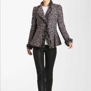 McGinn Nordstrom Boucle tweed chain jacket 2 xs